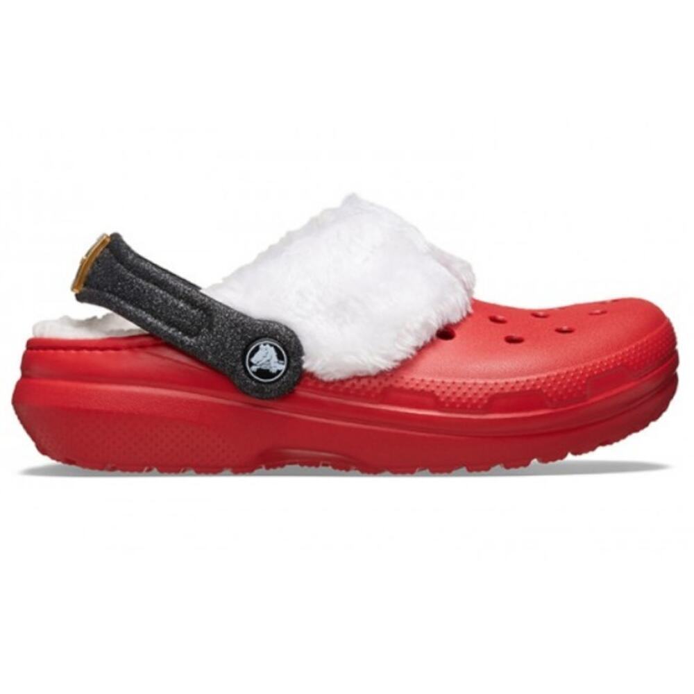 Crocs Toddlers Red Classic Lined Santa Clogs Size C5